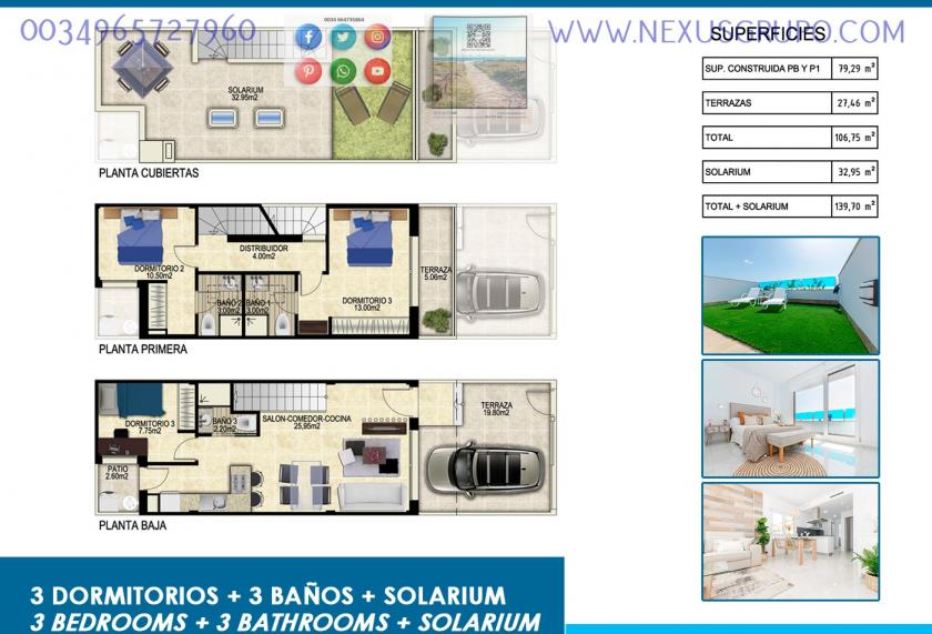 ONROEREND GOED, GRUPO NEXUS, VERKOOPT LUXE HERENHUIS IN LOS BALCONES DE TORREVIEJA in Nexus Grupo